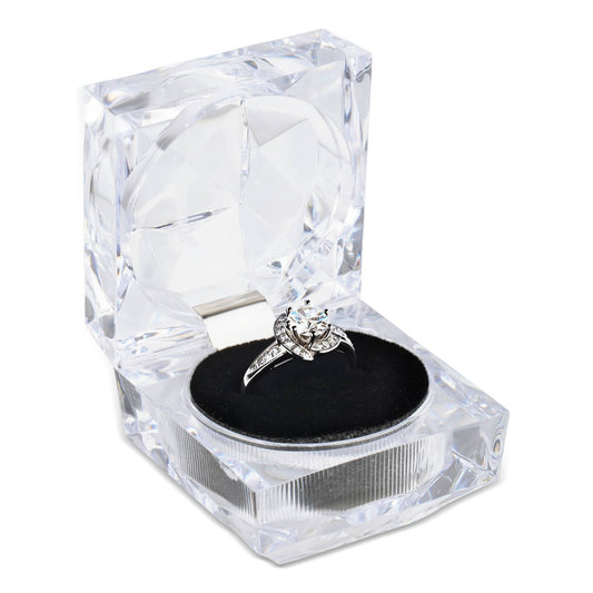 Sparkling Crystal Deluxe Ring Box