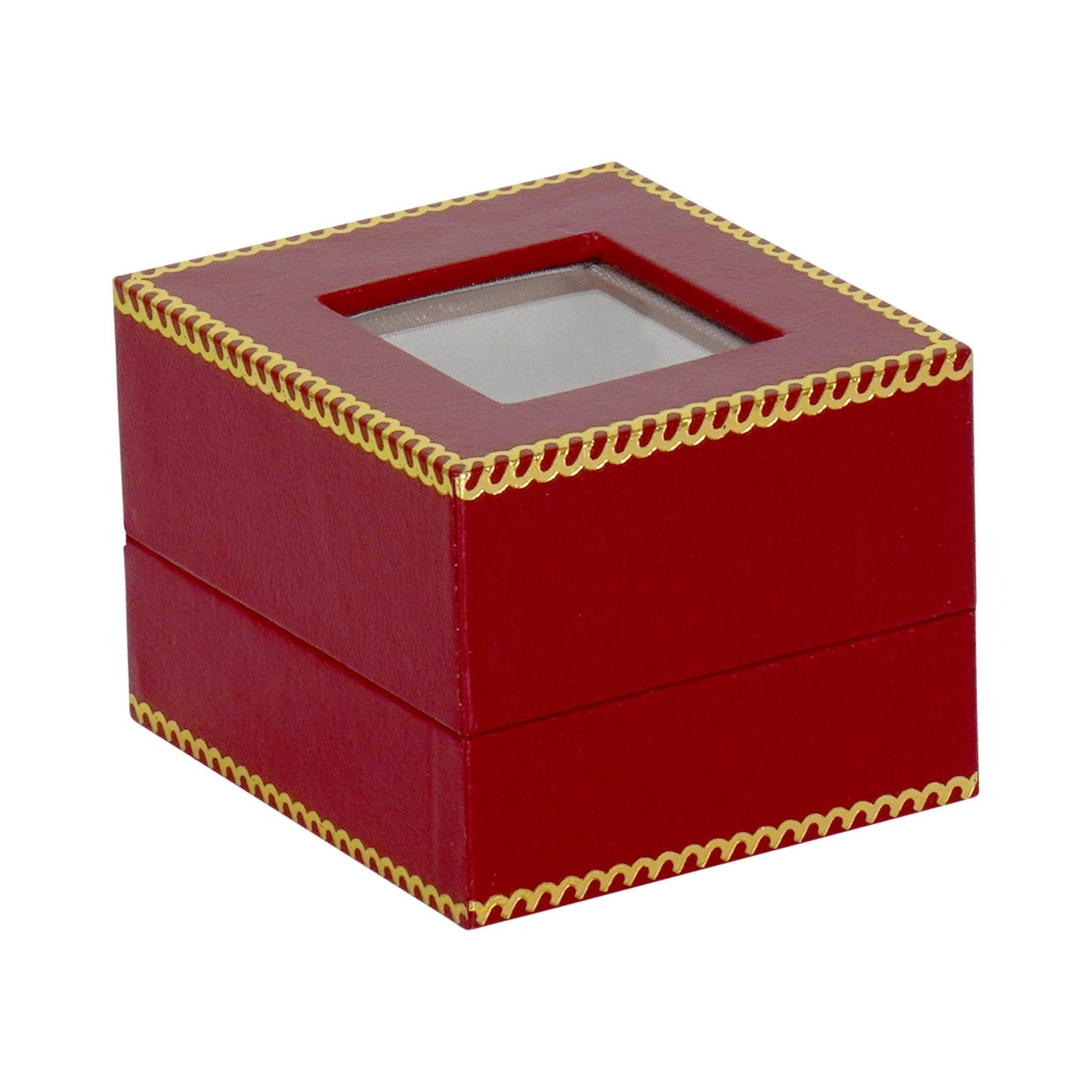Window Leatherette Earring Box