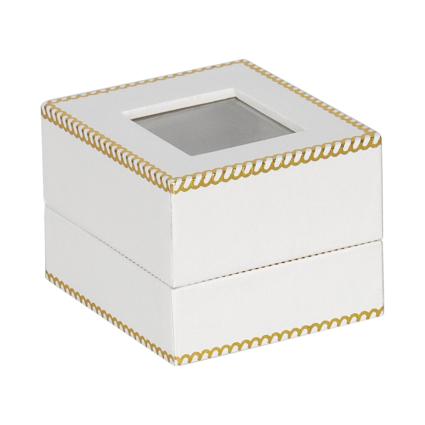 Window Leatherette Earring Box