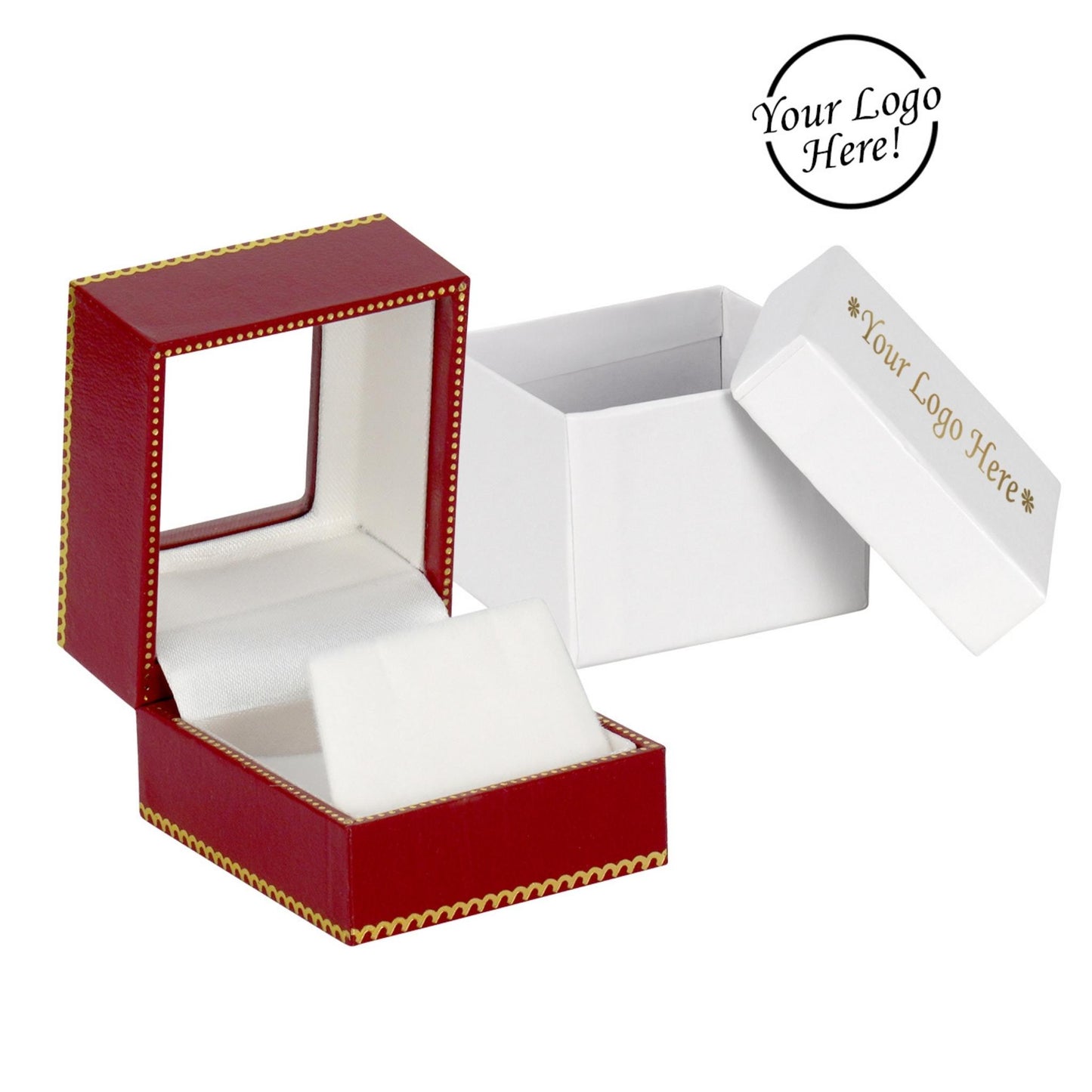 Window Leatherette Earring Box