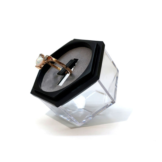 Crystal Clear Hexagonal Display Boxes