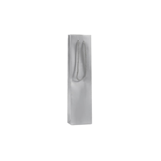 Classic Matte Laminated Gift Bag -2.5 x 1.5 x 10 - Prestige and Fancy - Silver