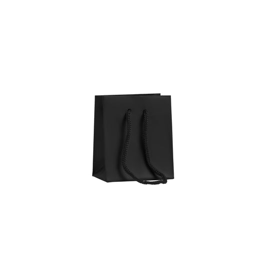 Classic Matte Laminated Gift Bag - 3 x 2 x 3.5 - Prestige and Fancy - Black