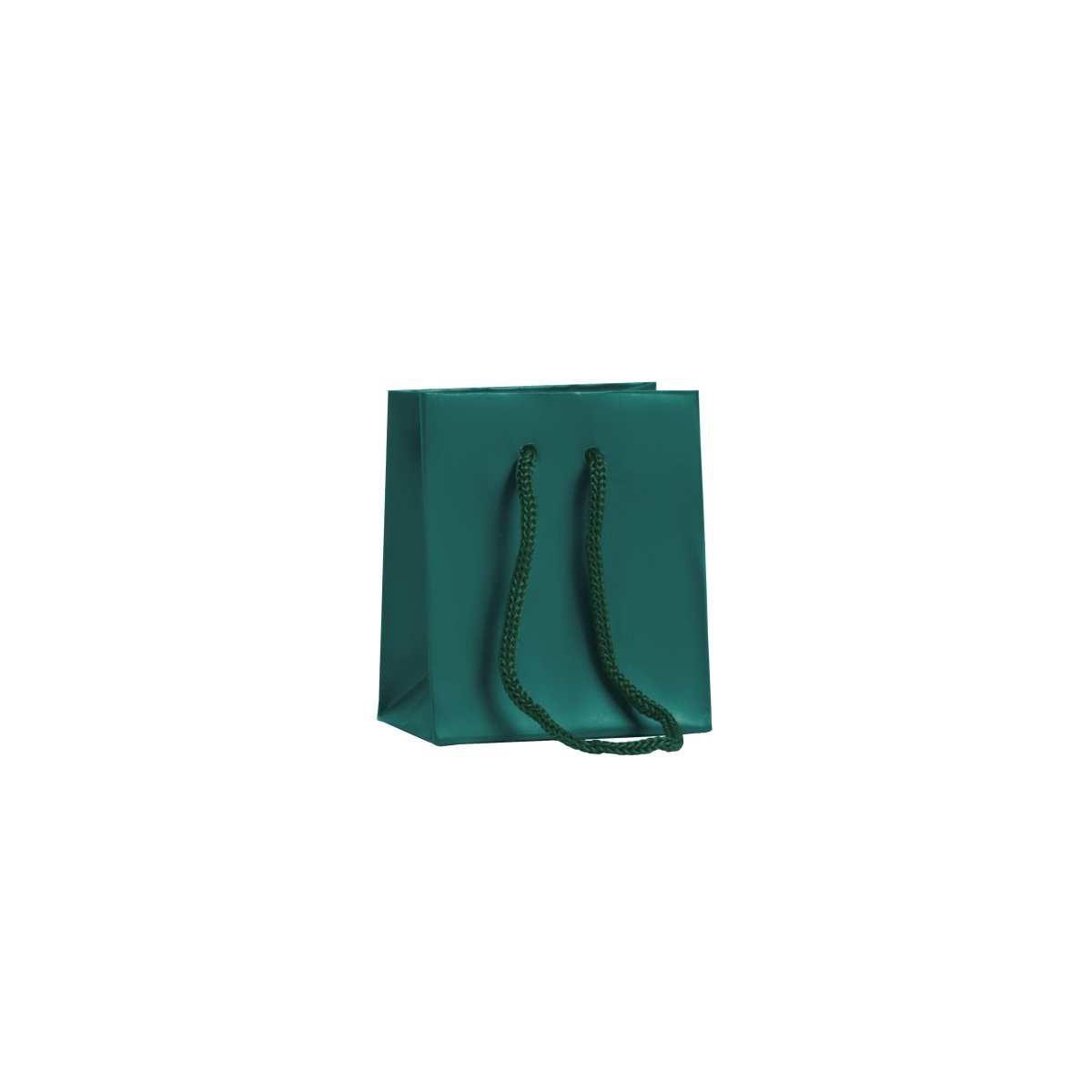 Classic Matte Laminated Gift Bag - 3 x 2 x 3.5 - Prestige and Fancy - Green
