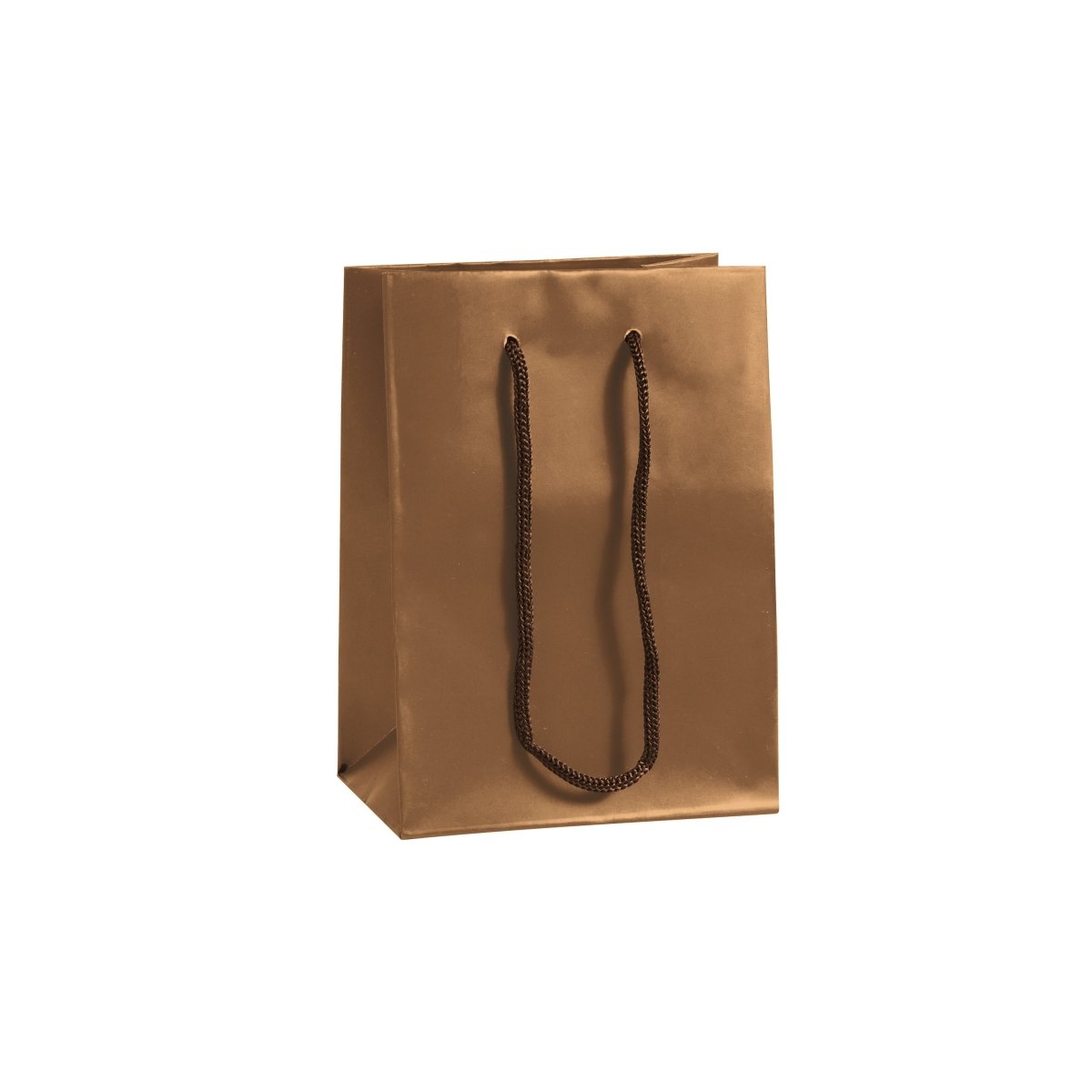 Classic Matte Laminated Gift Bag - 4.875 x 3 x 6.625 - Prestige and Fancy - Bronze
