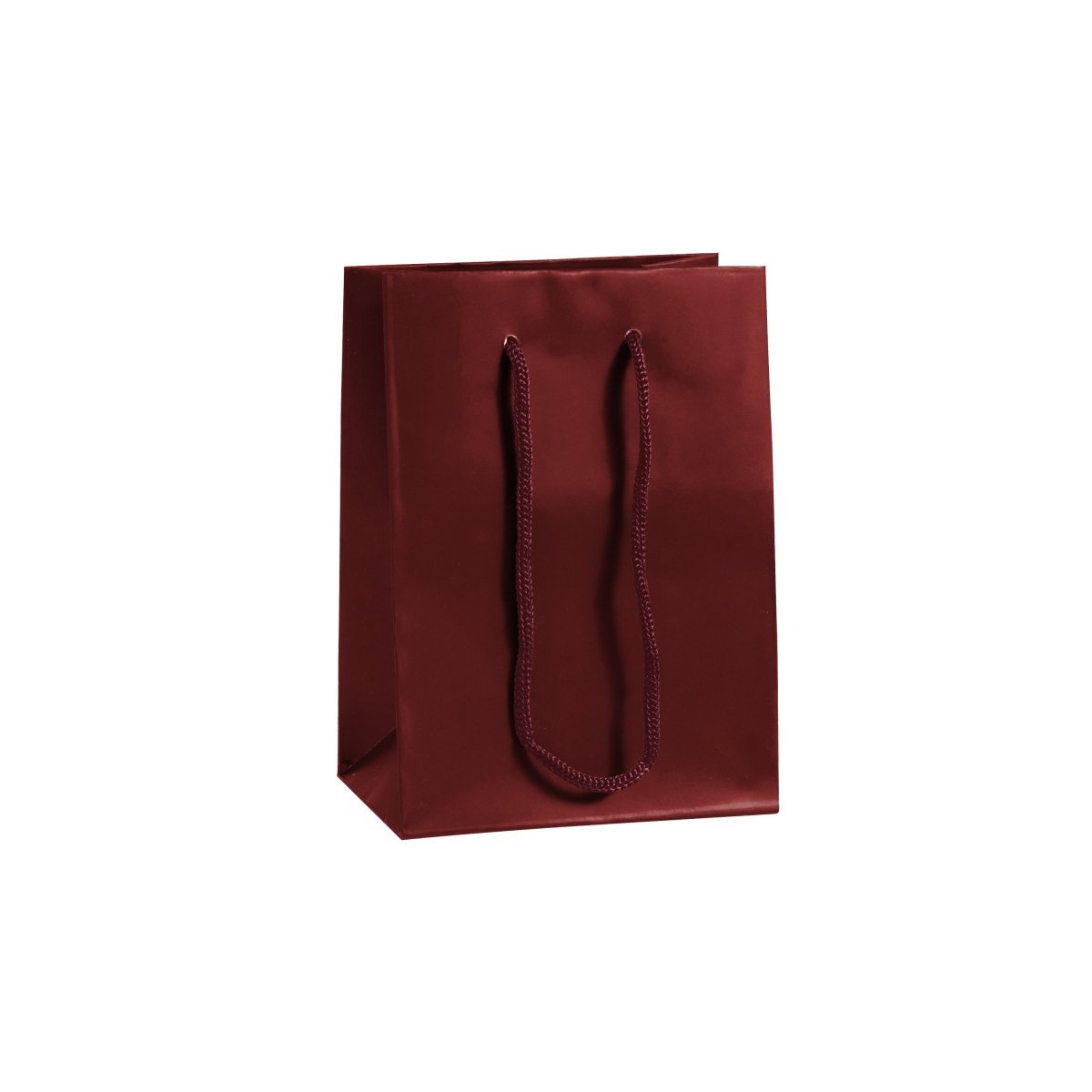 Classic Matte Laminated Gift Bag - 4.875 x 3 x 6.625 - Prestige and Fancy - Burgundy