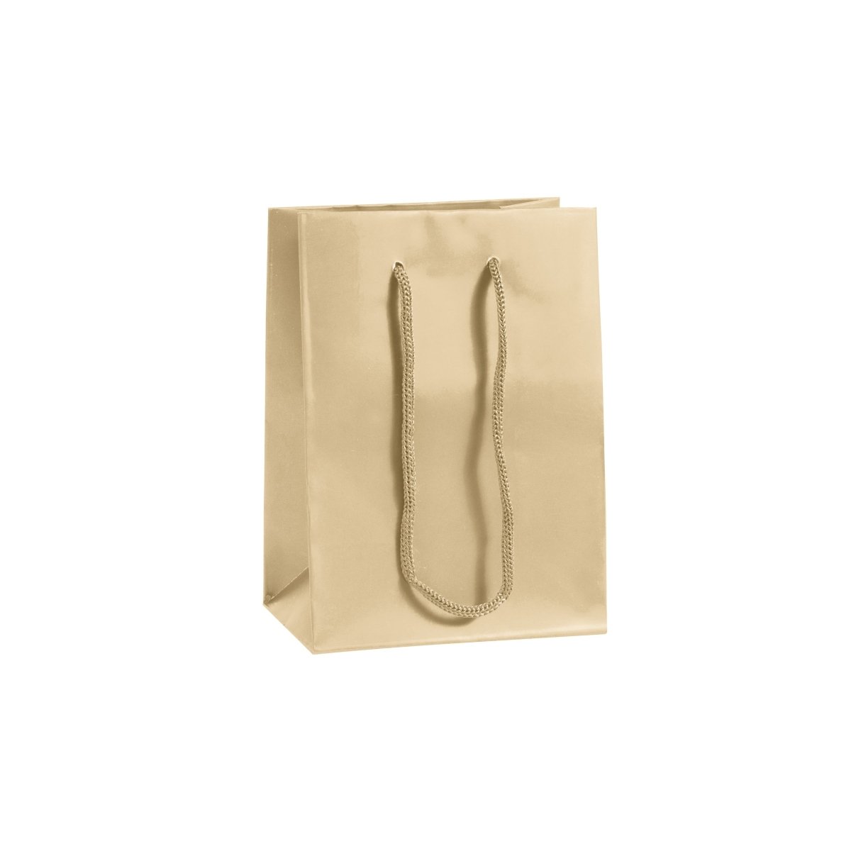Classic Matte Laminated Gift Bag - 4.875 x 3 x 6.625 - Prestige and Fancy - Cream