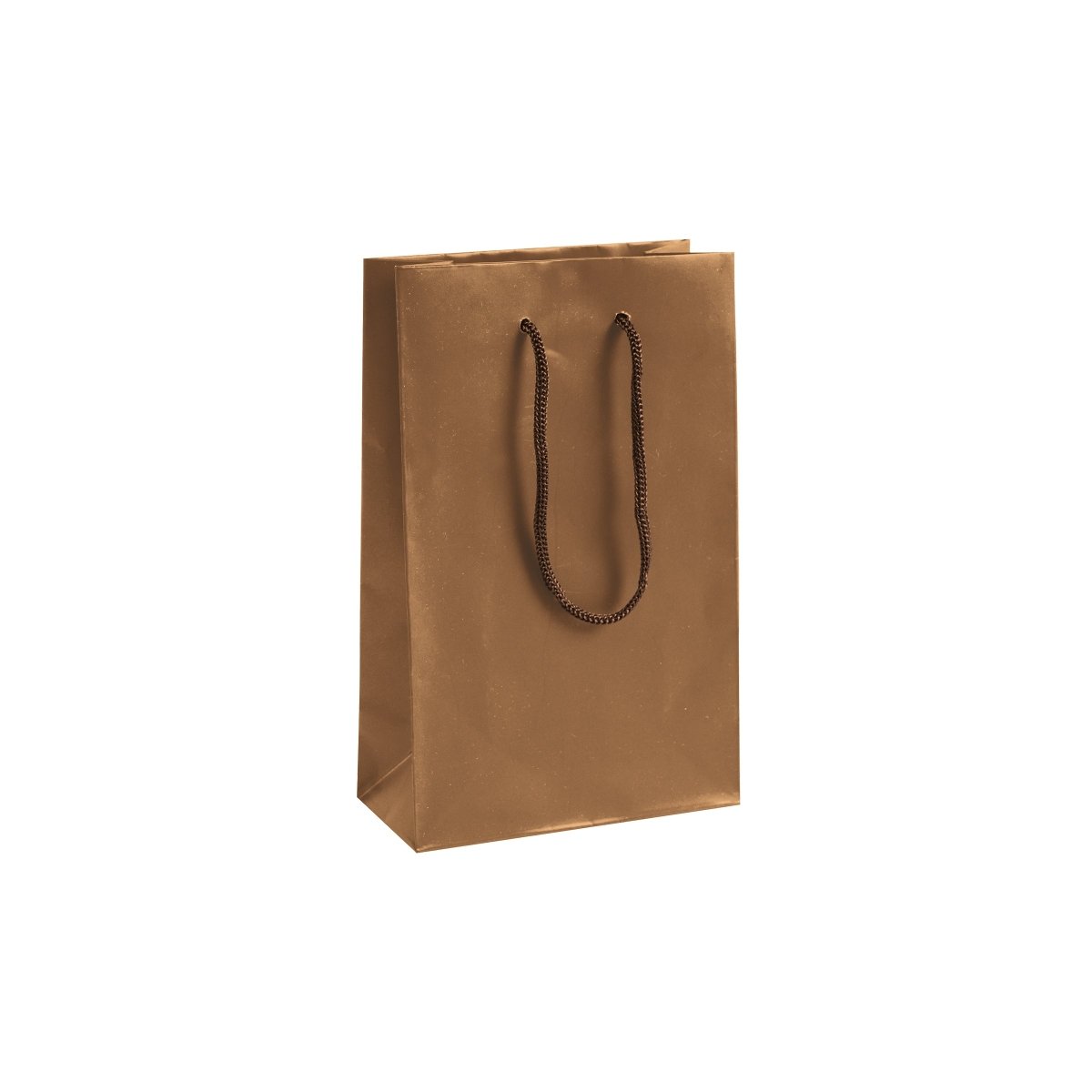 Classic Matte Laminated Gift Bag - 5 x 2.5 x 8 - Prestige and Fancy - Bronze