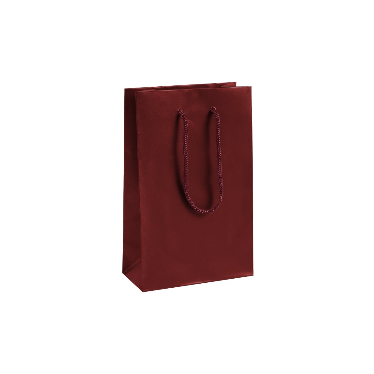 Classic Matte Laminated Gift Bag - 5 x 2.5 x 8 - Prestige and Fancy - Burgundy