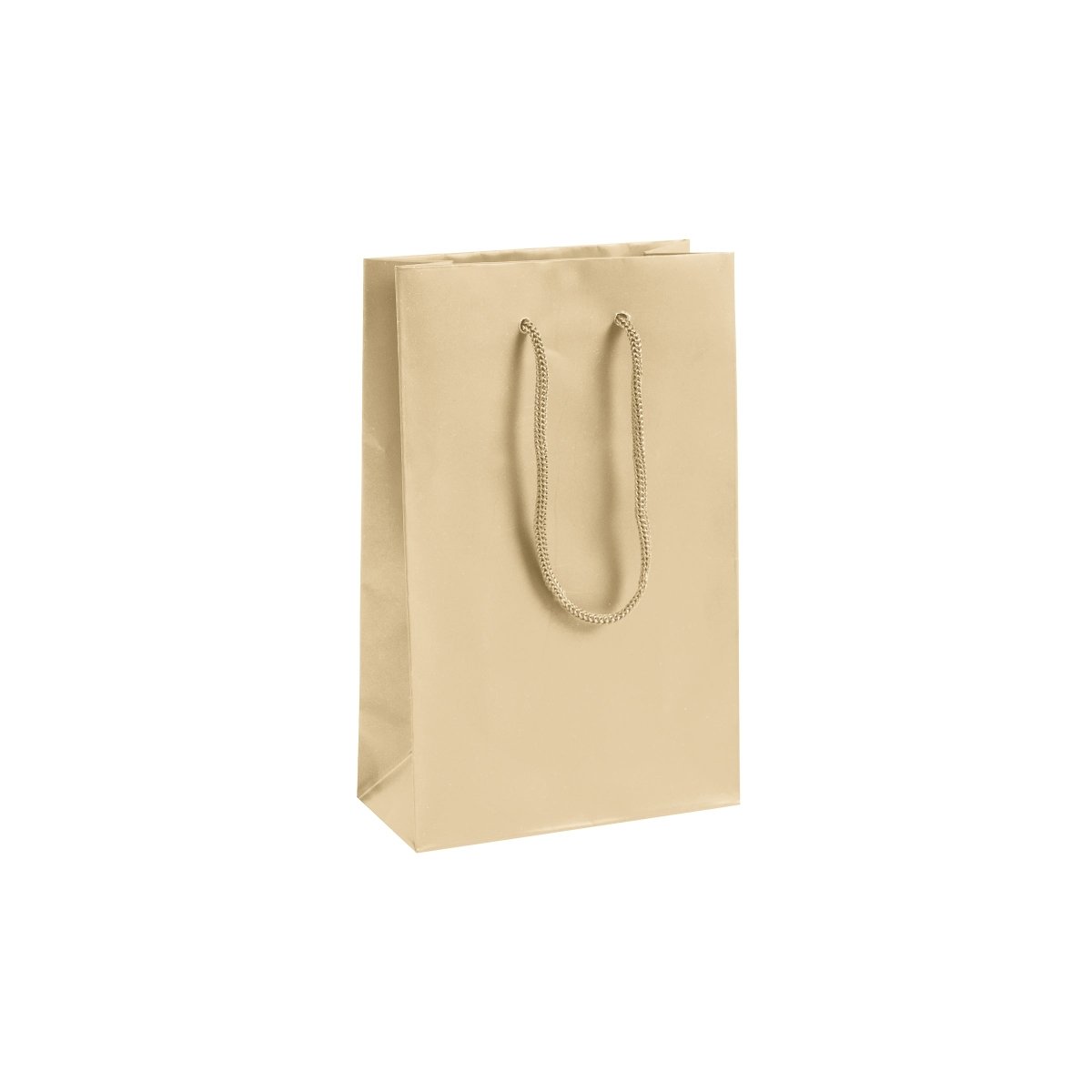 Classic Matte Laminated Gift Bag - 5 x 2.5 x 8 - Prestige and Fancy - Cream