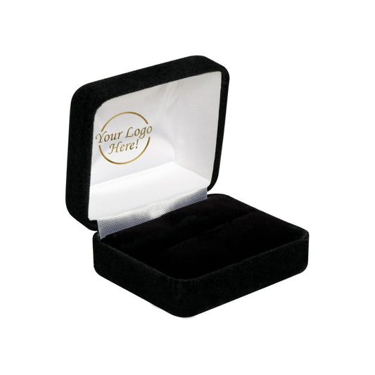 Plushed Velour Double Ring Box - Prestige and Fancy - Chip - No Packer No Sleeve