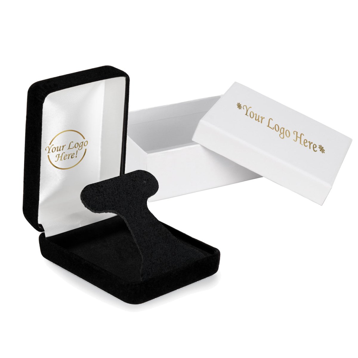 Plushed Velour Hoop Earring Box - Prestige and Fancy - Two Piece Packer