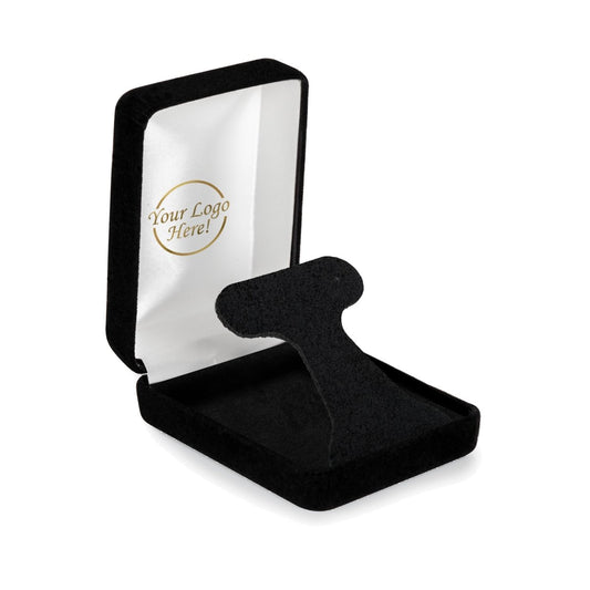Plushed Velour Hoop Earring Box - Prestige and Fancy - Chip - No Packer No Sleeve