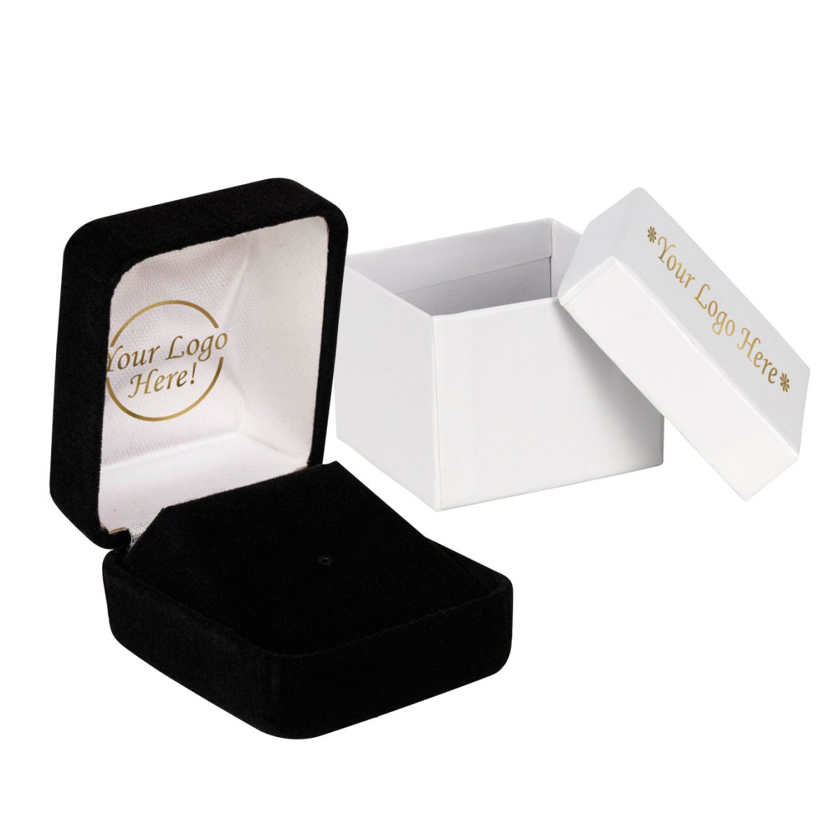 Plushed Velour Tie Tack Box - Prestige and Fancy - Two Piece Packer