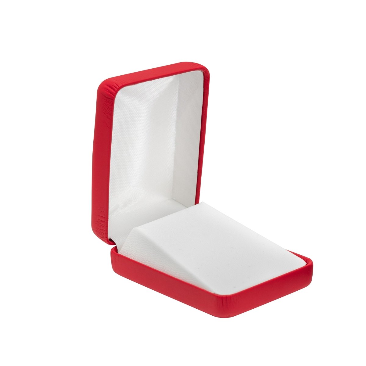 Vibrant Leatherette Pendant Box - Prestige and Fancy - Red Matte