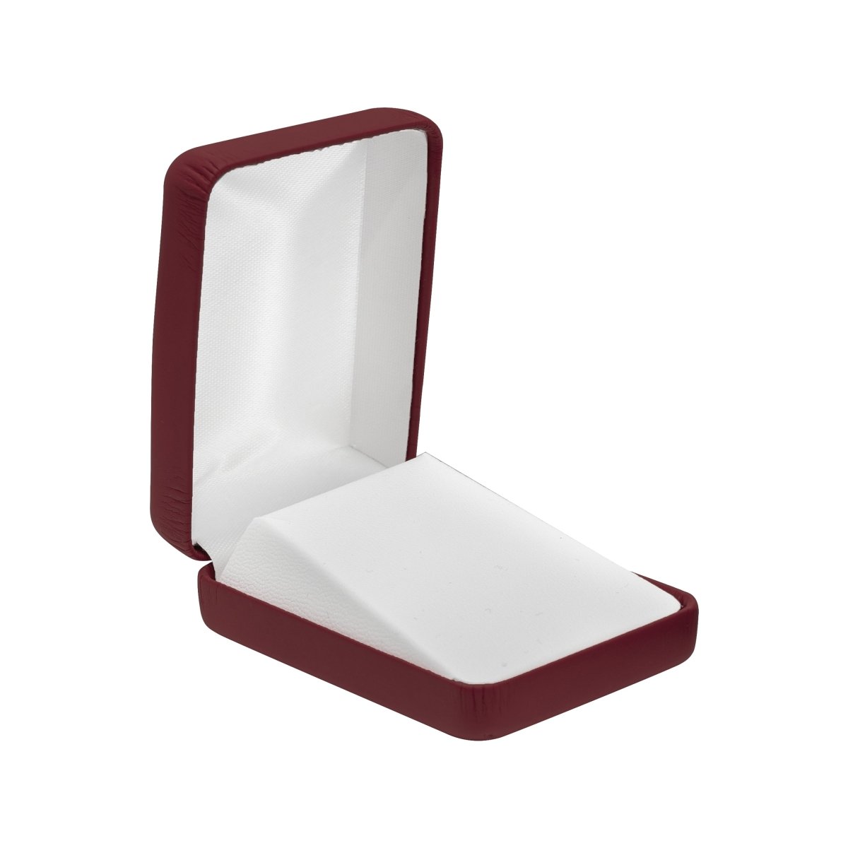 Vibrant Leatherette Pendant Box - Prestige and Fancy - Burgundy Matte