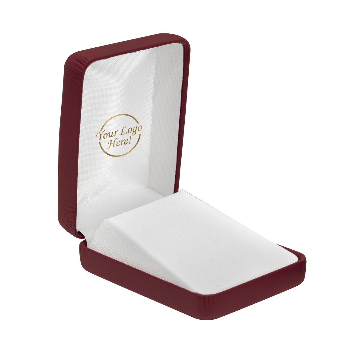 Vibrant Leatherette Pendant Box - Prestige and Fancy - Burgundy Matte
