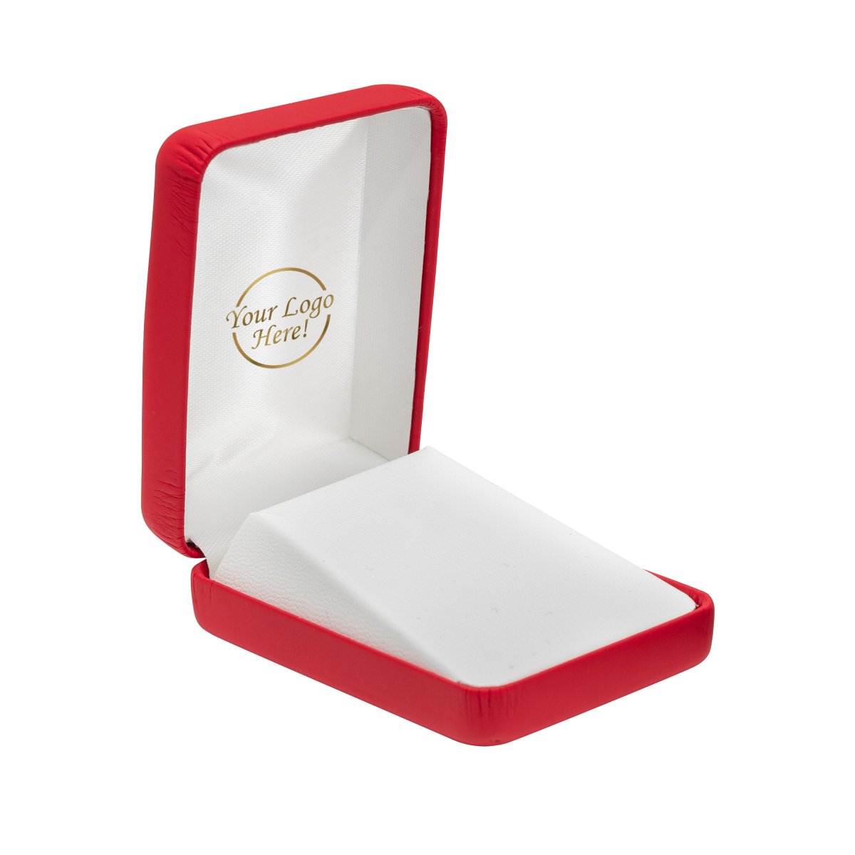 Vibrant Leatherette Pendant Box - Prestige and Fancy - Red Matte