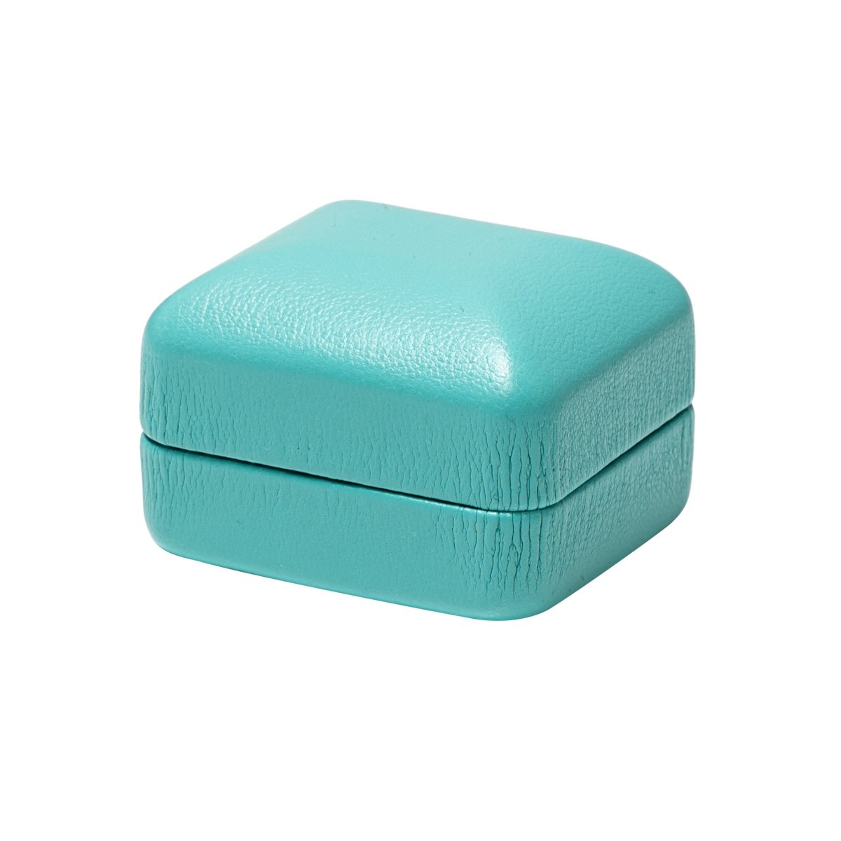 Vibrant Leatherette Ring Box - Prestige and Fancy - Turquoise Leatherette