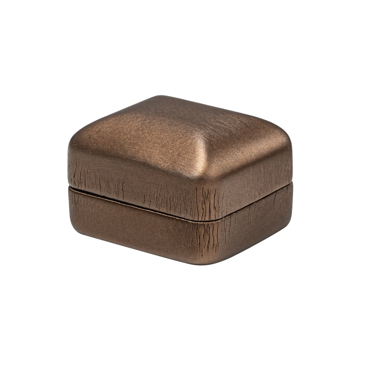 Vibrant Leatherette Ring Box - Prestige and Fancy - Bronze Brushed