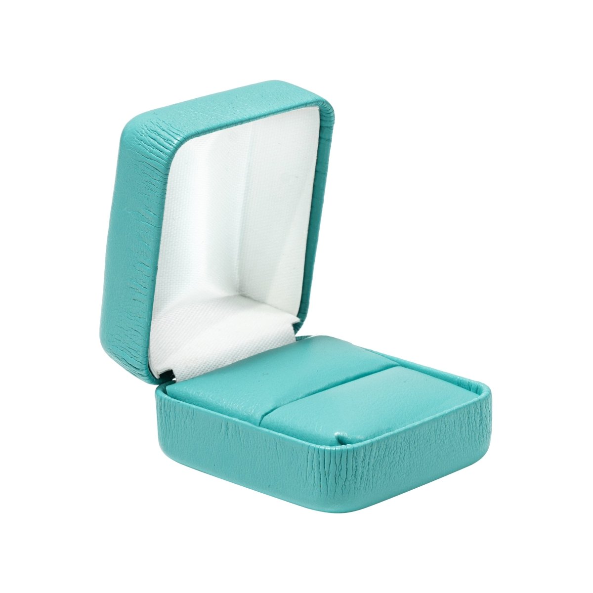 Vibrant Leatherette Ring Box - Prestige and Fancy - Turquoise Leatherette