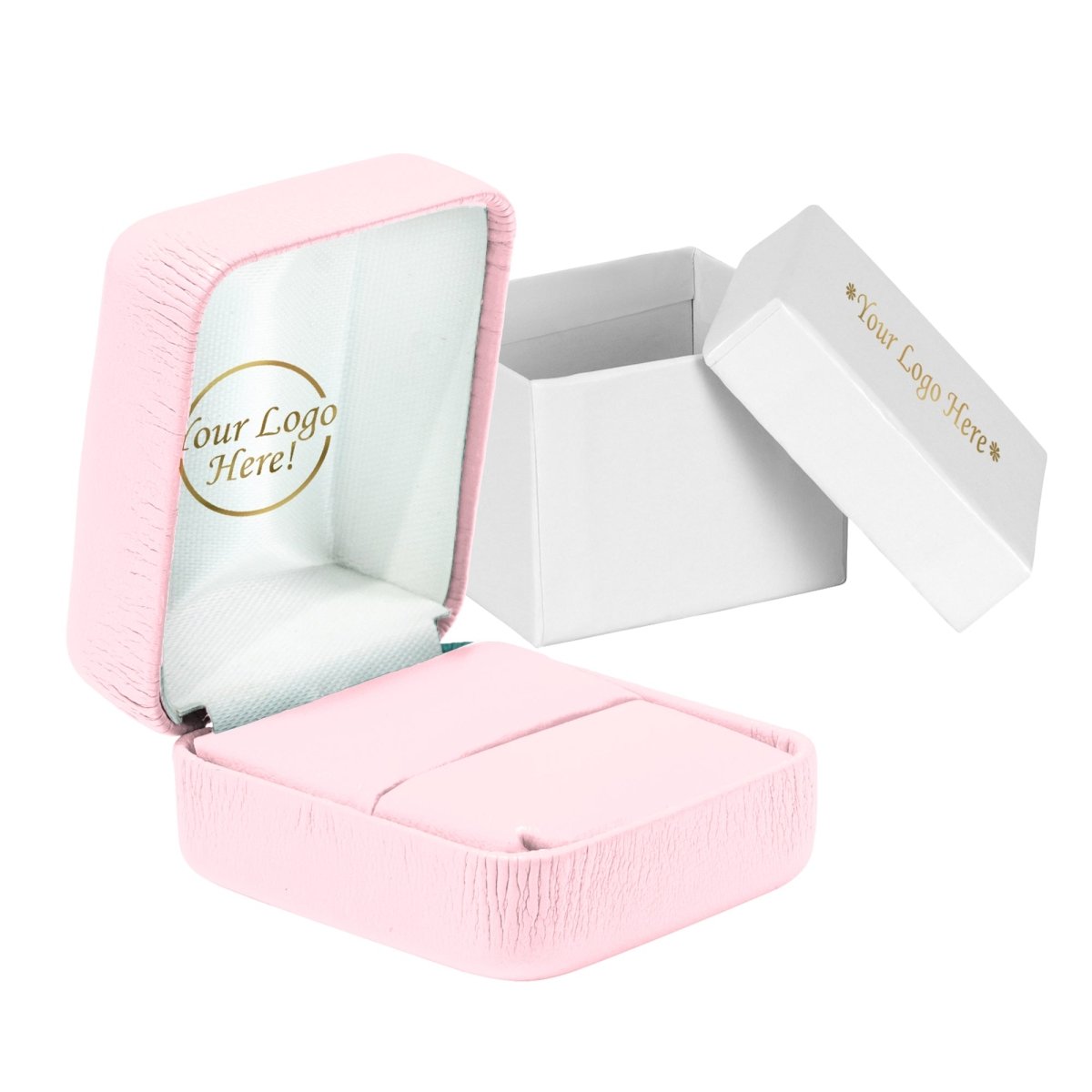 Vibrant Leatherette Ring Box - Prestige and Fancy - Pink Leatherette