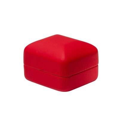 Vibrant Leatherette Ring Box - Prestige and Fancy - Red Matte