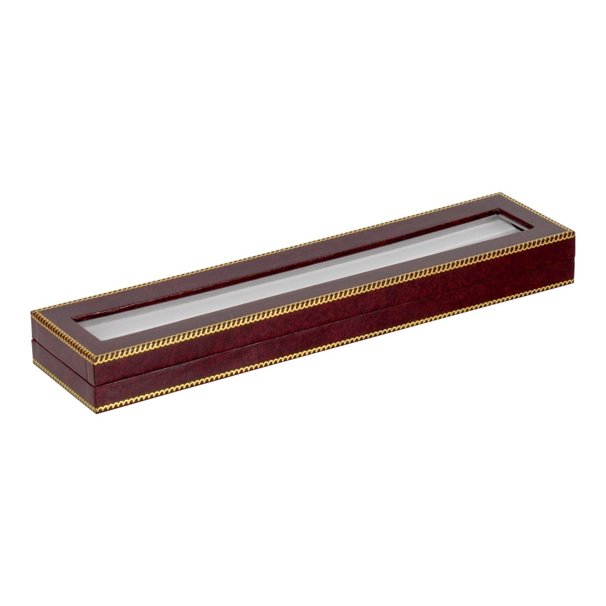 Window Leatherette Bracelet Box - Prestige and Fancy - Burgundy