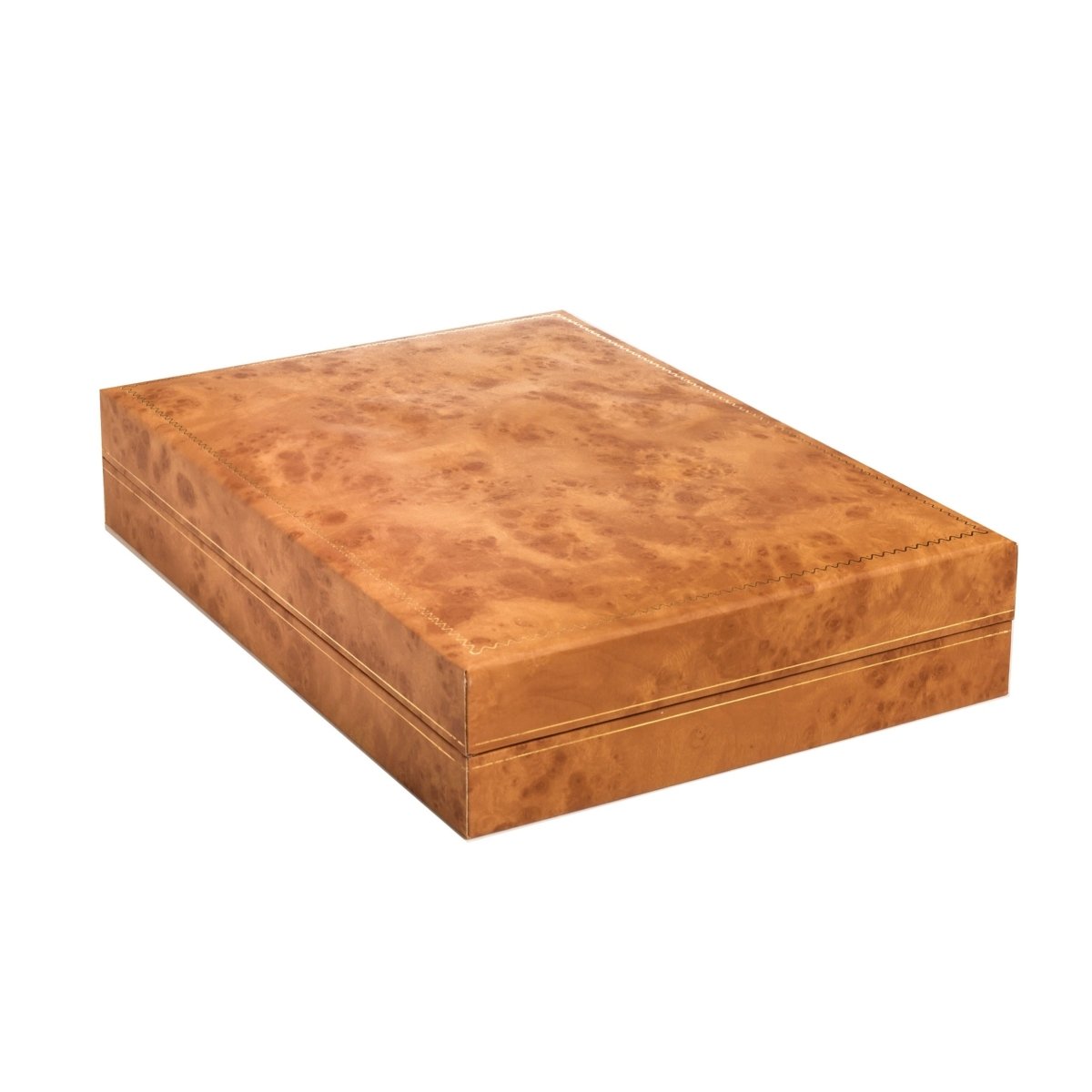Woodgrain Leatherette Large Set Box - Prestige and Fancy -