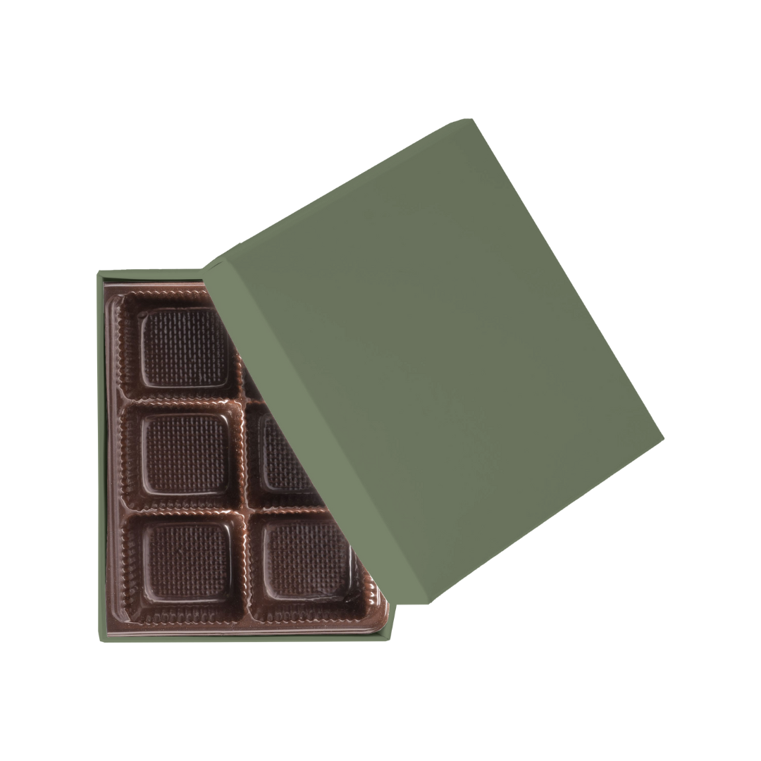 2 PC Chocolate Box - 4.5 x 3.75 x 1.25