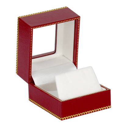 Window Leatherette Earring Box