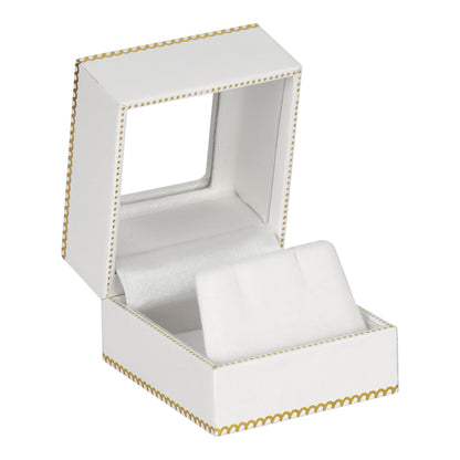 Window Leatherette Earring Box