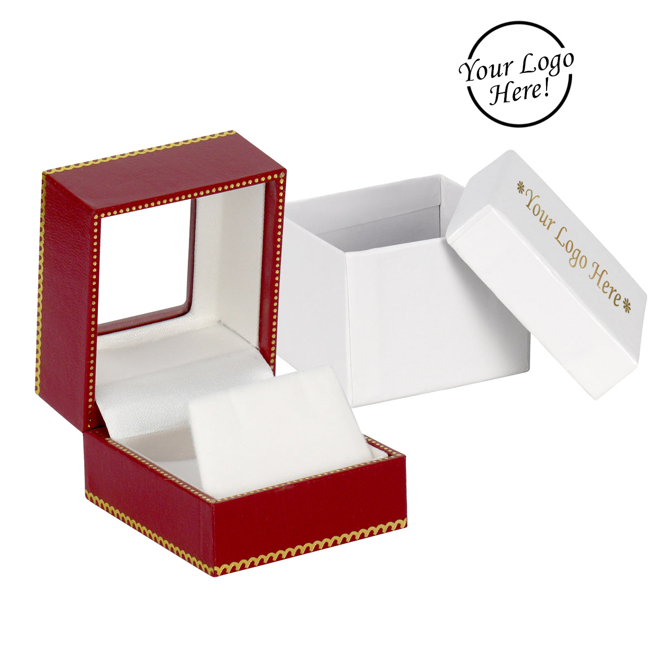 Window Leatherette Earring Box