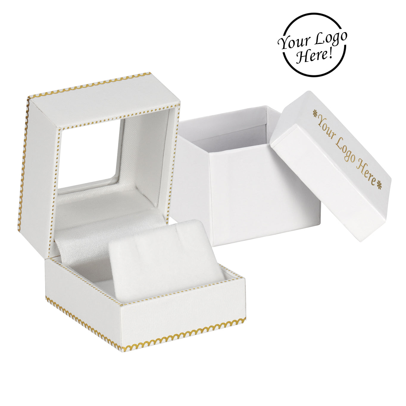 Window Leatherette Earring Box