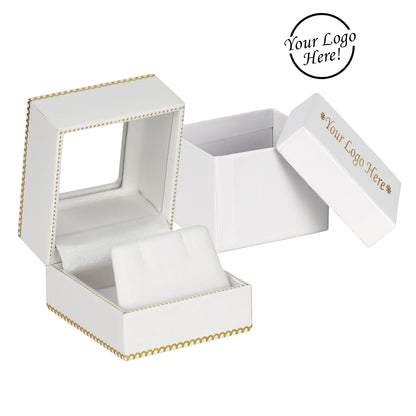 Window Leatherette Earring Box