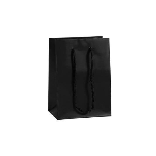 Classic Matte Laminated Gift Bag - 4.875 x 3 x 6.625 - Prestige and Fancy - Black