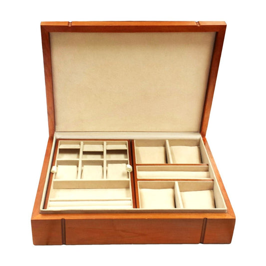Deluxe Mahogany Jewelry Case - Prestige and Fancy -