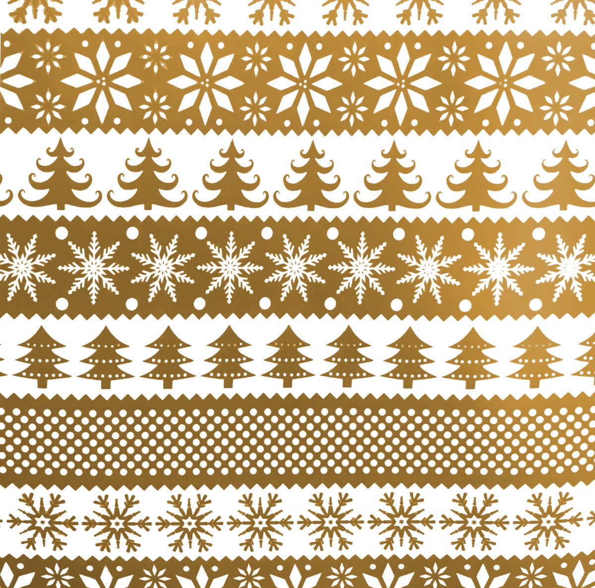 Gift Wrap - Prestige and Fancy - Gold Christmas