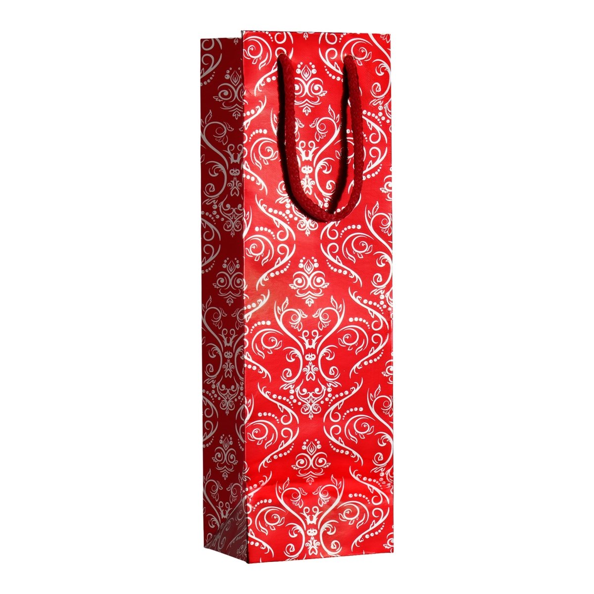Metallic Wine Gift Bags - Prestige and Fancy - Red-Silver