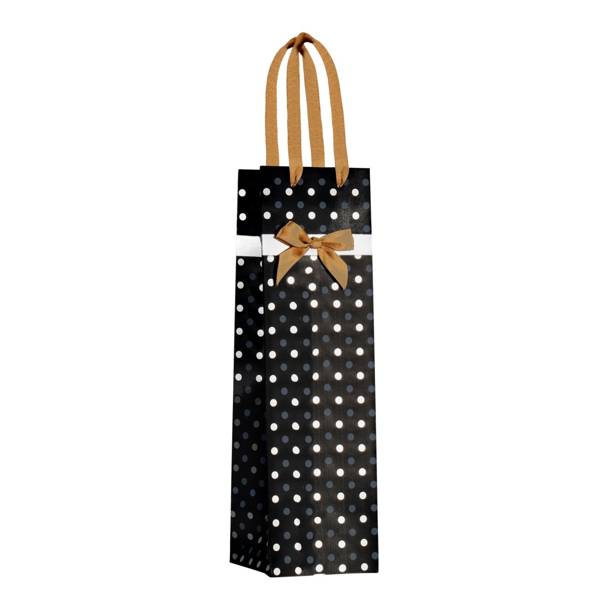 Polka-Dot Wine Gift Bags - Prestige and Fancy - Gold-Black