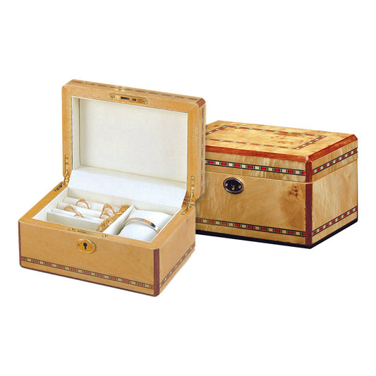 Premium Inlay Wood Jewelry box with Lock - Prestige and Fancy -