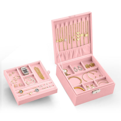 PU Leather Jewelry Case - Prestige and Fancy - Pink