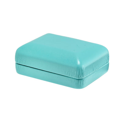 Vibrant Leatherette Hoop Earring Box - Prestige and Fancy - Turquoise Leatherette