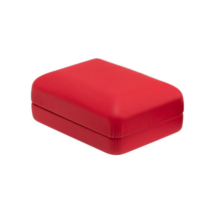 Vibrant Leatherette Hoop Earring Box - Prestige and Fancy - Red Matte