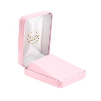 Vibrant Leatherette Pendant Box - Prestige and Fancy - Pink Leatherette