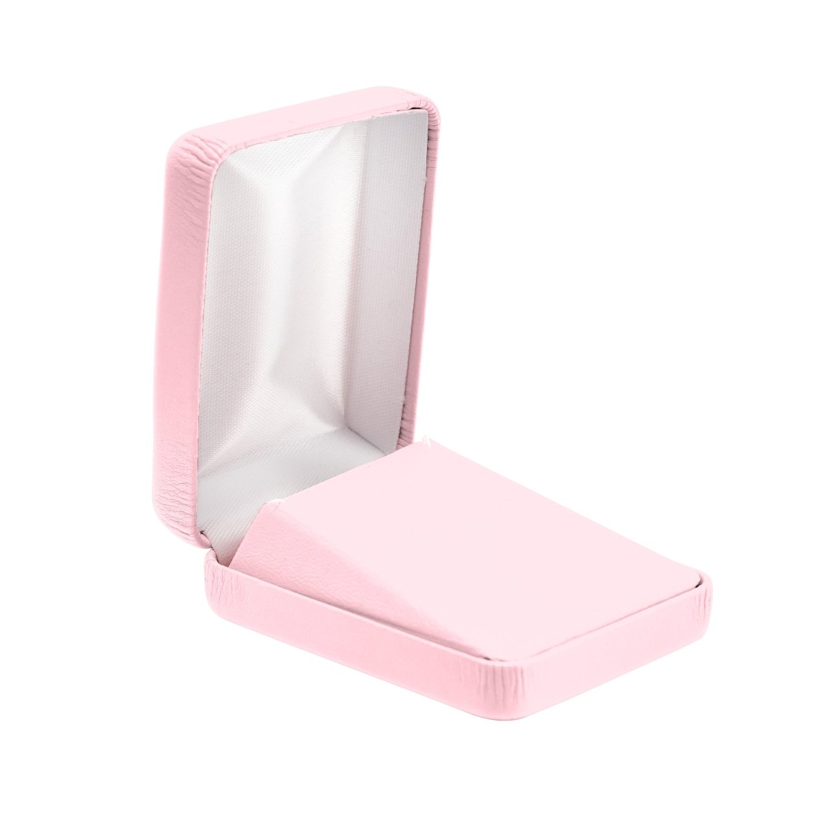 Vibrant Leatherette Pendant Box - Prestige and Fancy - Pink Leatherette