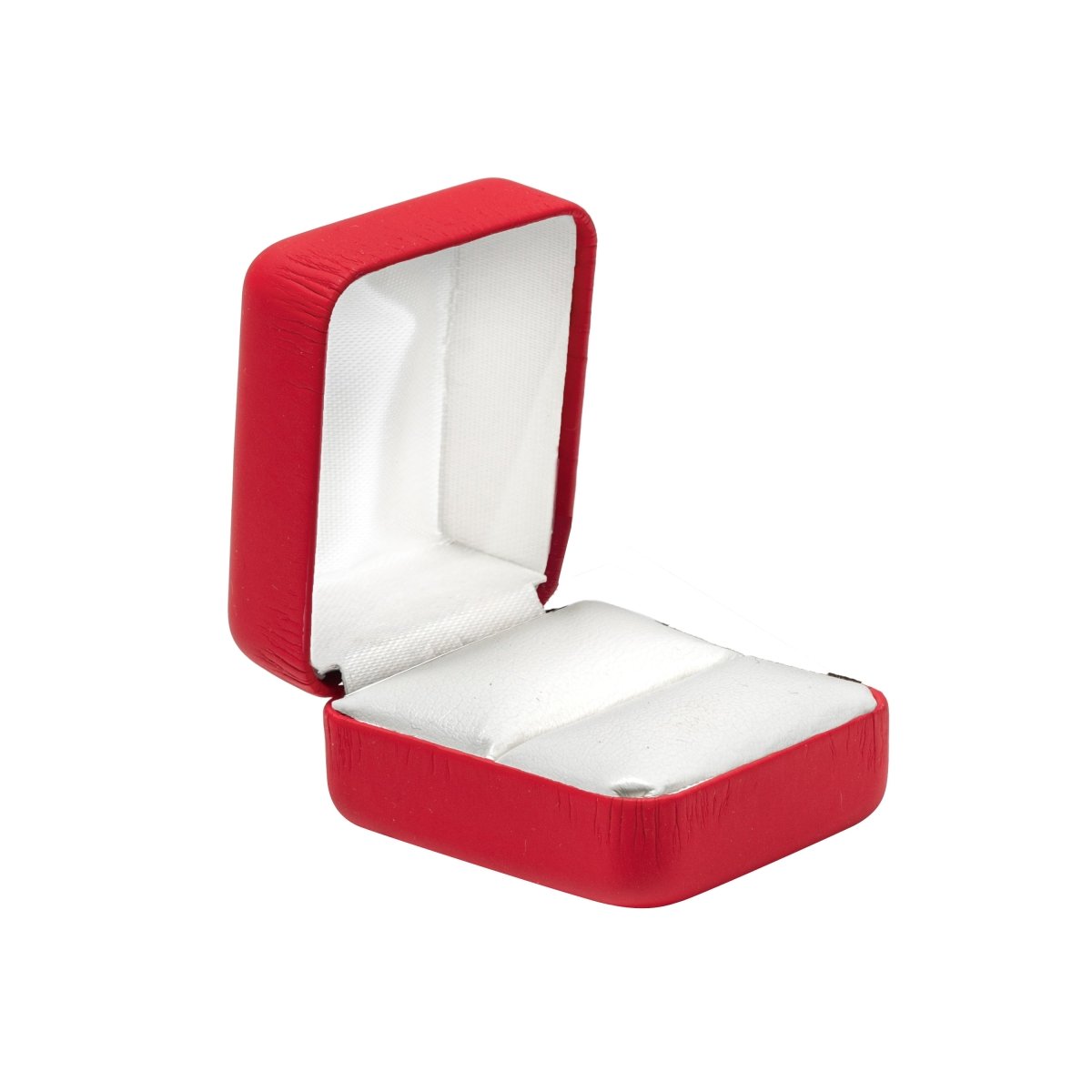 Vibrant Leatherette Ring Box - Prestige and Fancy - Red Matte