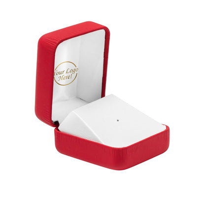 Vibrant Leatherette Tie Tack Box - Prestige and Fancy - Red Matte