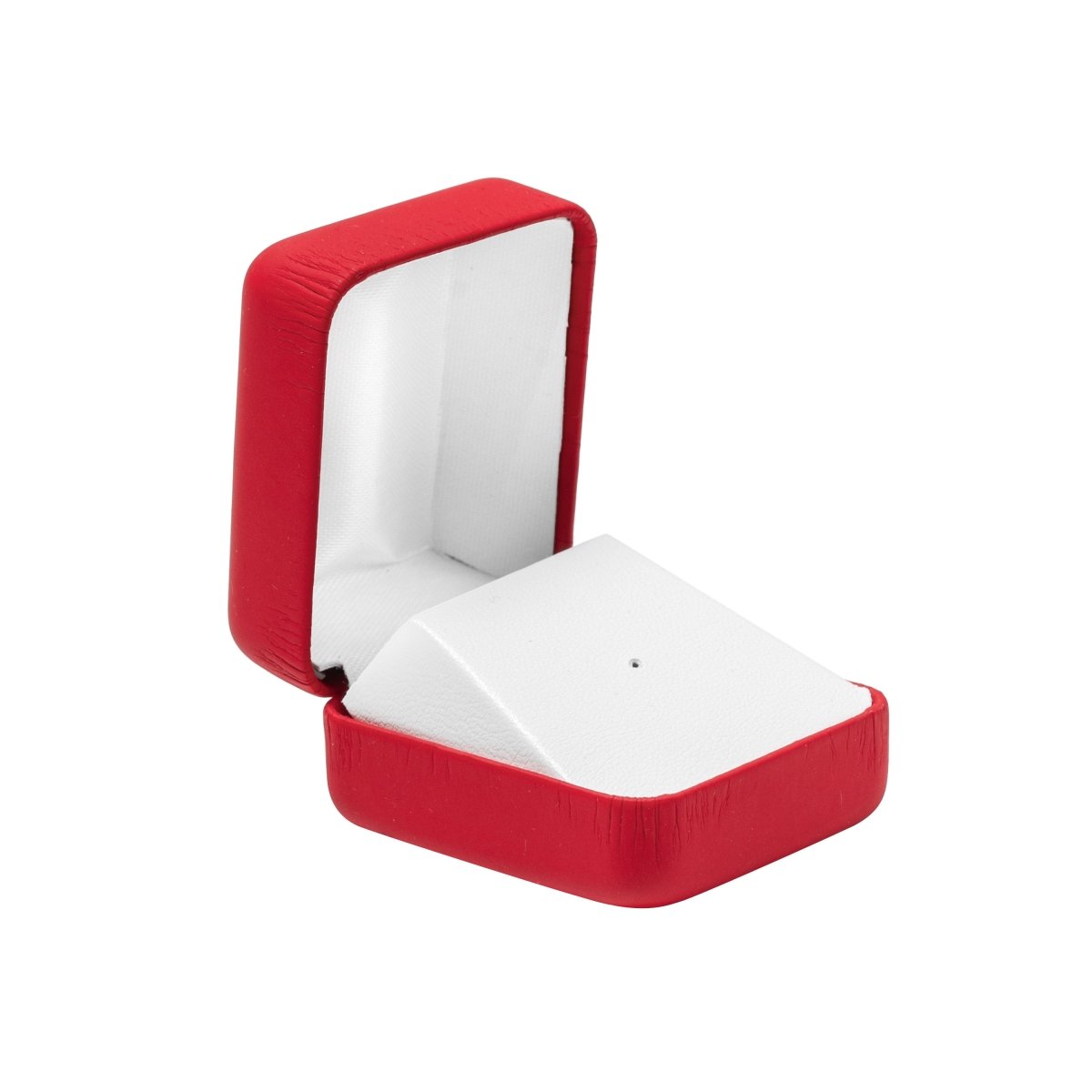 Vibrant Leatherette Tie Tack Box - Prestige and Fancy - Red Matte