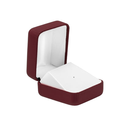 Vibrant Leatherette Tie Tack Box - Prestige and Fancy - Burgundy Matte